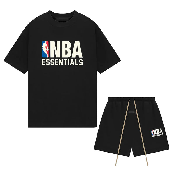 FEAR OF GOD ESSENTIALS NBA BLACK WHITE SUMMER SET
