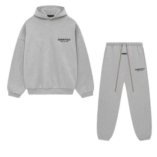 FEAR OF GOD ESSENTIALS FLEECE LIGHT HEATHER GRAY SET