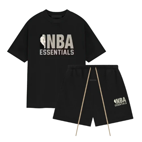 FEAR OF GOD ESSENTIALS NBA BLACK GREY SUMMER SET