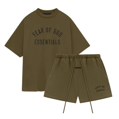 FEAR OF GOD ESSENTIALS FW24 OLIVE SUMMER SET