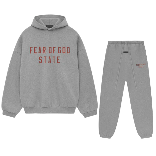 FEAR OF GOD ESSENTIALS FW24 DARK HEATHER STATE FULL SET