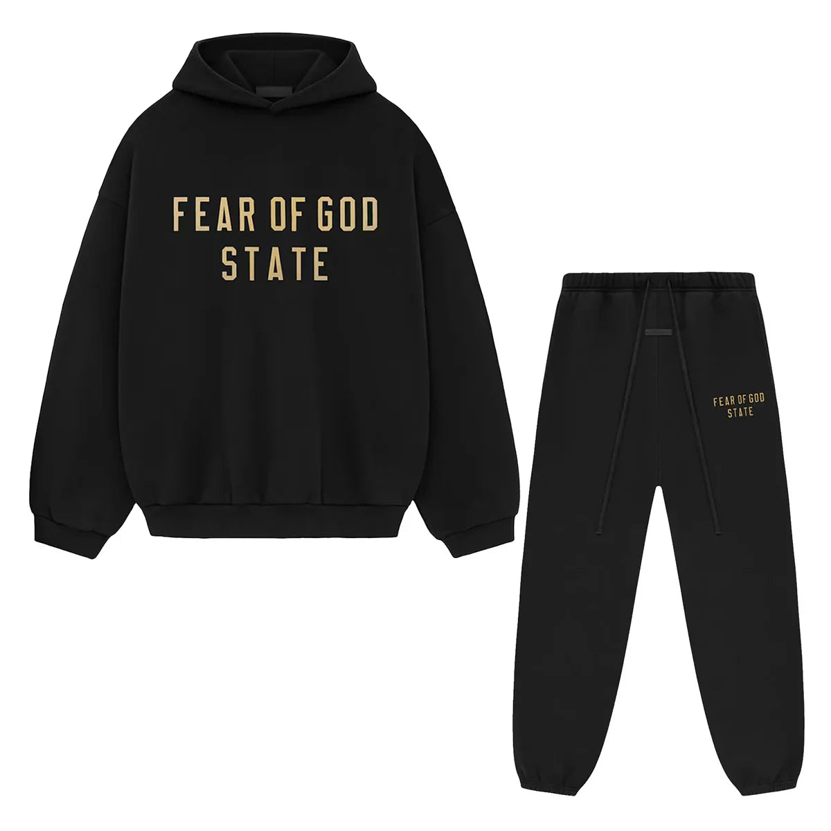 FEAR OF GOD ESSENTIALS FW24 BLACK YELLOW STATE FULL SET