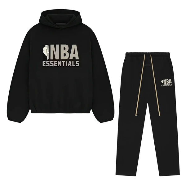 FEAR OF GOD ESSENTIALS NBA BLACK GREY FULL SET