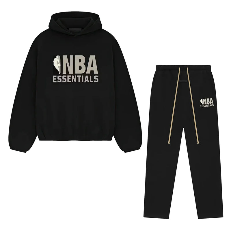 FEAR OF GOD ESSENTIALS NBA BLACK GREY FULL SET